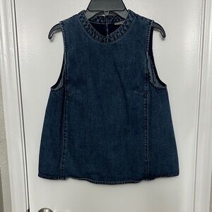 Vintage Holding Horses Indigo Denim Sleeveless Top